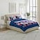 Bedford Home 3Piece Caroline Patriotic Quilt Set Americana Stars and Plaid Patchwork Bedding FullQueen Bed Spread with 2 Pillow Shams