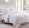 Cozy Line Home Fashions 100 Cotton Real Patchwork Pink Floral Cottage Shabby Chic Reversible Quilt Bedding Set Bedspread Coverlet Wild Rose Twin 2 Piece