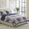 Lavish Home 3Piece Quilt Set Nautical Americana Patchwork Print AllSeason Soft Microfiber Bedspread with Shams Bedding by LHC King