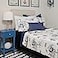 Brandream Ocean Comforter Sets Twin Size 100 Cotton Lightweight Quilt Set Coverlet Sets Navy Coastal Bedding Twin XL 2Piece