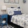 Brandream Ocean Comforter Sets Twin Size 100 Cotton Lightweight Quilt Set Coverlet Sets Navy Coastal Bedding Twin XL 2Piece