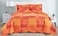 Masterplay 3Piece Fine Printed Oversize 115 X 95 Quilt Set Bedspread Coverlet King Size Bed Cover Shades of Orange Patchwork