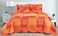 Masterplay 3Piece Fine Printed Oversize 115 X 95 Quilt Set Bedspread Coverlet King Size Bed Cover Shades of Orange Patchwork