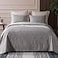 Whale Flotilla Twin Quilt Bedding Set Soft Light Grey Bedspreads Quilts Twin XL Size for All Seasons 2 Pieces Lightweight Geometric Star Pattern Coverlet