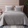 Whale Flotilla Twin Quilt Bedding Set Soft Light Grey Bedspreads Quilts Twin XL Size for All Seasons 2 Pieces Lightweight Geometric Star Pattern Coverlet