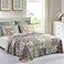 YAYIDAY Quilts Queen Size Patchwork Bedspread Set 100 Cotton Reversible Breathable Floral Quilted Quilt with Pillow Shams Fit All Season