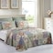 YAYIDAY Quilts Queen Size Patchwork Bedspread Set 100 Cotton Reversible Breathable Floral Quilted Quilt with Pillow Shams Fit All Season