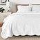 Cozy Line Home Fashions 100 Cotton Victorian Medallion Solid White Matelasse Embossed Bedding Quilt Set Reversible Lightweight Bedspread Coverlet for All Season Oversized King 3 piece