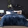 RECYCO Luxury Velvet Quilt Set King Size Lightweight Velvet Comforter Set Oversized Bedspread Coverlet Quilted Bedding Set with 2 Matching Pillow Shams for All Season Navy Blue