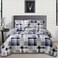 Green Essen Blue White Brown Plaid Quilt Set King Size Reversible Patchwork Bedspread Lightweight Blanket Soft Breathable Buffalo Check Bedding Gingham Coverlet Checker Bed Set Geometric Home Decor