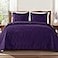 Whale Flotilla Twin Quilt Bedding Set Soft Purple Bedspreads Quilts Twin XL Size for All Seasons 2 Pieces Lightweight Geometric Star Pattern Coverlet