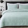 Whale Flotilla Soft King Size Quilt Set for All Seasons 3Piece Ultrasonic Geometric Quilts Bedding Set Lightweight Reversible Bedspread Coverlet Bed Cover with 2 Pillow Shams Aqua Blue