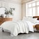 HORIMOTE HOME 100 Cotton Quilt Set Twin Size White PreWashed 2Piece Bedspread Coverlet Set Cozy Lightweight Stitching Decorative Bedding Cover with 1 Shams in Geometric Pattern for All Season