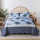HoneiLife Quilt Sets Twin Size 2 Piece Microfiber Quilts Reversible Bedspreads Patchwork Coverlets Floral Bedding Set All Season Quilts with Blue and White Porcelain Pattern