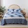 HoneiLife Quilt Sets Twin Size 2 Piece Microfiber Quilts Reversible Bedspreads Patchwork Coverlets Floral Bedding Set All Season Quilts with Blue and White Porcelain Pattern