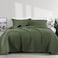 HOMBYS 3 Piece Oversized King Quilt Set Bedspread 120x132 Reversible Lightweight Coverlet Alaskan King Summer Comforter Set Alaskan King 120x132 Green