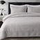 Whale Flotilla Soft King Size Quilt Set for All Seasons 3Piece Ultrasonic Geometric Quilts Bedding Set Lightweight Reversible Bedspread Coverlet Bed Cover with 2 Pillow Shams Lightgrey