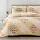 Exclusivo Mezcla Reversible Boho Quilts Queen Size Yellow Soft Bedspreads Lightweight Coverlet All Season Patchwork Quilt Bedding Set with Printed Floral Pattern 1 Quilt 2 Pillow Shams
