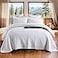 Brandream White Quilts Queen Size Quilt Set Cotton Luxury Matelasse Coverlet Set Modern Farmhouse Quilted Comforter Set 3Piece