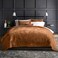 RECYCO Luxury Velvet Quilt Set King Size Bedding Sets Ultra Soft Velvet Comforter Set Lightweight Oversized Bedspread Quilted Coverlet for All Season with 2 Pillow Shams Rusty Burnt Orange
