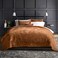 RECYCO Luxury Velvet Quilt Set King Size Bedding Sets Ultra Soft Velvet Comforter Set Lightweight Oversized Bedspread Quilted Coverlet for All Season with 2 Pillow Shams Rusty Burnt Orange