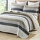 PANGUSHAN 100 Cotton Quilt Set King Size Patchwork King Quilt Bedding Set Bedspreads Farmhouse Lightweight Comforter Reversible Quilt WhiteBrownGrey Bed Spread for All Season 3 Pieces