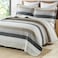 PANGUSHAN 100 Cotton Quilt Set King Size Patchwork King Quilt Bedding Set Bedspreads Farmhouse Lightweight Comforter Reversible Quilt WhiteBrownGrey Bed Spread for All Season 3 Pieces