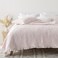 HORIMOTE HOME Pink Ruffled Quilt Queen Size StoneWashed Microfiber Lightweight Crinkled Farmhouse Rustic Shabby Chic Bedding Set 3 Pieces Reversible Bedspread with Pillow Shams for All Season
