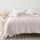 HORIMOTE HOME Pink Ruffled Quilt Queen Size StoneWashed Microfiber Lightweight Crinkled Farmhouse Rustic Shabby Chic Bedding Set 3 Pieces Reversible Bedspread with Pillow Shams for All Season