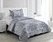 Brilliant Sunshine Multi Grey Flowers Quilt Twin Size Patchwork Design Bedding Set with Sham Reversible Bedspread Soft Lightweight Coverlet for All Seasons 68x90