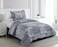 Brilliant Sunshine Multi Grey Flowers Quilt Twin Size Patchwork Design Bedding Set with Sham Reversible Bedspread Soft Lightweight Coverlet for All Seasons 68x90