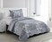 Brilliant Sunshine Multi Grey Flowers Quilt Twin Size Patchwork Design Bedding Set with Sham Reversible Bedspread Soft Lightweight Coverlet for All Seasons 68x90