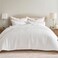 RECYCO Luxury Velvet Quilt Set Full Queen Size Bedding Sets Ultra Soft Velvet Comforter Set Lightweight Channel Box Stitch Oversized Bedspread Coverlet for All Season with 2 Shams Bright White