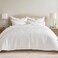 RECYCO Luxury Velvet Quilt Set Full Queen Size Bedding Sets Ultra Soft Velvet Comforter Set Lightweight Channel Box Stitch Oversized Bedspread Coverlet for All Season with 2 Shams Bright White