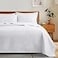 Lavsiry White Quilt FullQueen Size with Pillow Shams Summer Soft Geometric Pattern Bedspread 3 Pieces Lightweight Coverlet Bedding Set for All Seasons