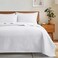 Lavsiry White Quilt FullQueen Size with Pillow Shams Summer Soft Geometric Pattern Bedspread 3 Pieces Lightweight Coverlet Bedding Set for All Seasons