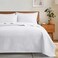 Lavsiry White Quilt FullQueen Size with Pillow Shams Summer Soft Geometric Pattern Bedspread 3 Pieces Lightweight Coverlet Bedding Set for All Seasons