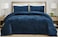 Chezmoi Collection Lux Navy Blue Velvet Quilt King Set 3Piece Plush Distressed Velvet Bedding All Season Lightweight Comforter Brushed Microfiber Reverse with Diamond Stitch Quilting