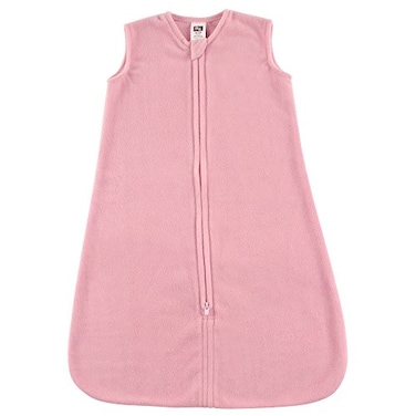 Hudson Baby Unisex Baby Plush Sleeping Bag Sack Blanket Solid Light Pink Fleece 1218 Months