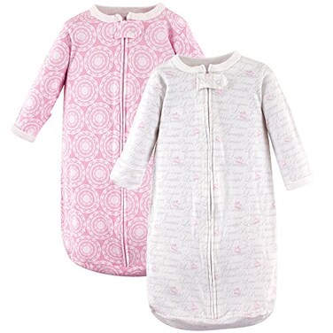 Hudson Baby Unisex Baby Cotton LongSleeve Wearable Sleeping Bag Sack Blanket Script 03 Months