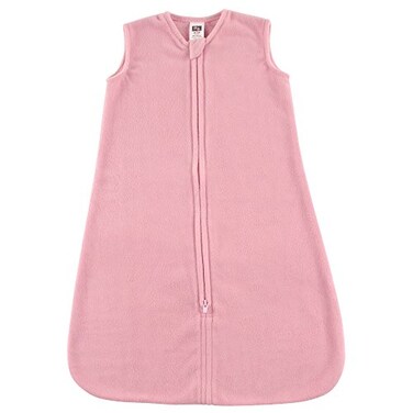 Hudson Baby Unisex Baby Plush Sleeping Bag Sack Blanket Solid Light Pink Fleece 1824 Months