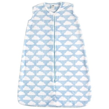Hudson Baby Unisex Baby Plush Sleeping Bag Sack Blanket Blue Clouds Plush 1218 Months
