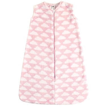 Hudson Baby Unisex Baby Plush Sleeping Bag Sack Blanket Pink Clouds Plush 1218 Months