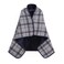 XING YE CHUAN Fleece Wearable Blanket Comfy Poncho Throw with Buttons Plush Sleeveless Blankets for Women Cape Wrap Cover for Lightweight Microfiber Plaid Design Grey