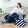 XING YE CHUAN Fleece Wearable Blanket Comfy Poncho Throw with Buttons Plush Sleeveless Blankets for Women Cape Wrap Cover for Lightweight Microfiber Plaid Design Navy Blue