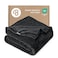 Bare Home Fleece Blanket FullQueen UltraSoft Lightweight for Bed Sofa and Couch Luxury Microplush Cozy Warm Blanket FullQueen Black