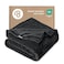 Bare Home Fleece Blanket FullQueen UltraSoft Lightweight for Bed Sofa and Couch Luxury Microplush Cozy Warm Blanket FullQueen Black