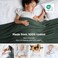 Bedsure GentleSoft 100 Cotton Blanket Queen Size for Bed Cooling Breathable and Lightweight Soft Cozy Textured Herringbone Woven Blanket for Summer Spring Dark Green 90x90 inches