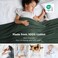 Bedsure GentleSoft 100 Cotton Blanket Queen Size for Bed Cooling Breathable and Lightweight Soft Cozy Textured Herringbone Woven Blanket for Summer Spring Dark Green 90x90 inches