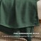 Bedsure GentleSoft 100 Cotton Blanket Queen Size for Bed Cooling Breathable and Lightweight Soft Cozy Textured Herringbone Woven Blanket for Summer Spring Dark Green 90x90 inches